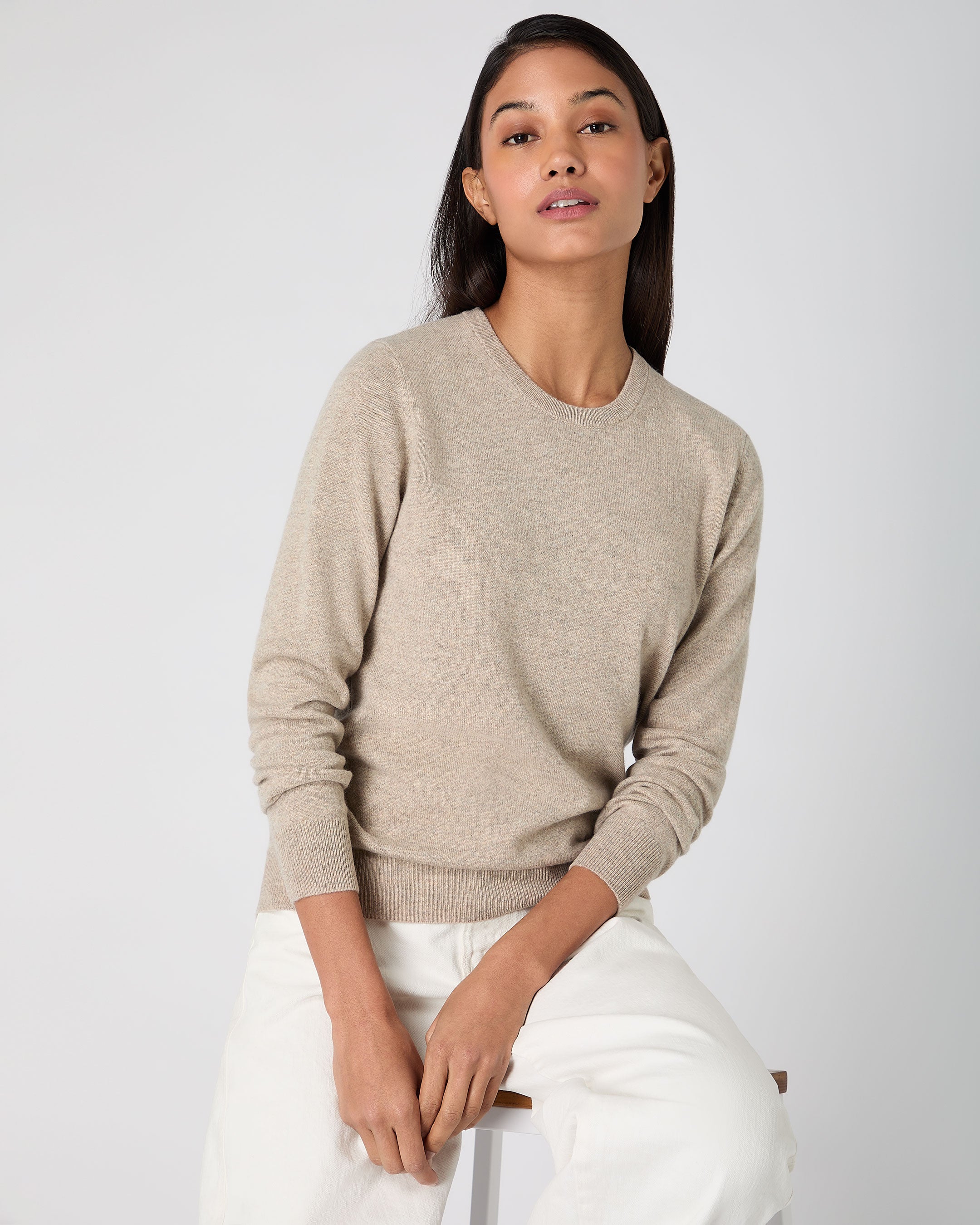 Cashmere roundneck sweater hotsell