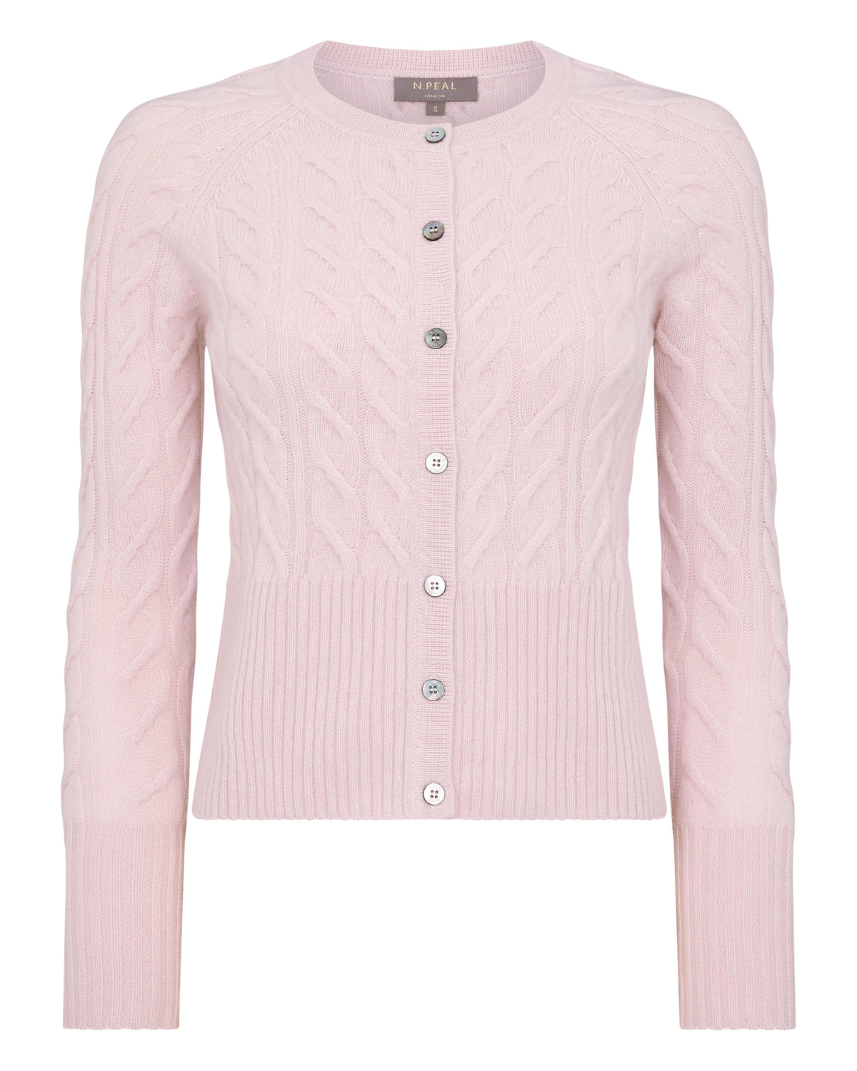 Women's Cable Cashmere Cardigan Quartz Pink | N.Peal