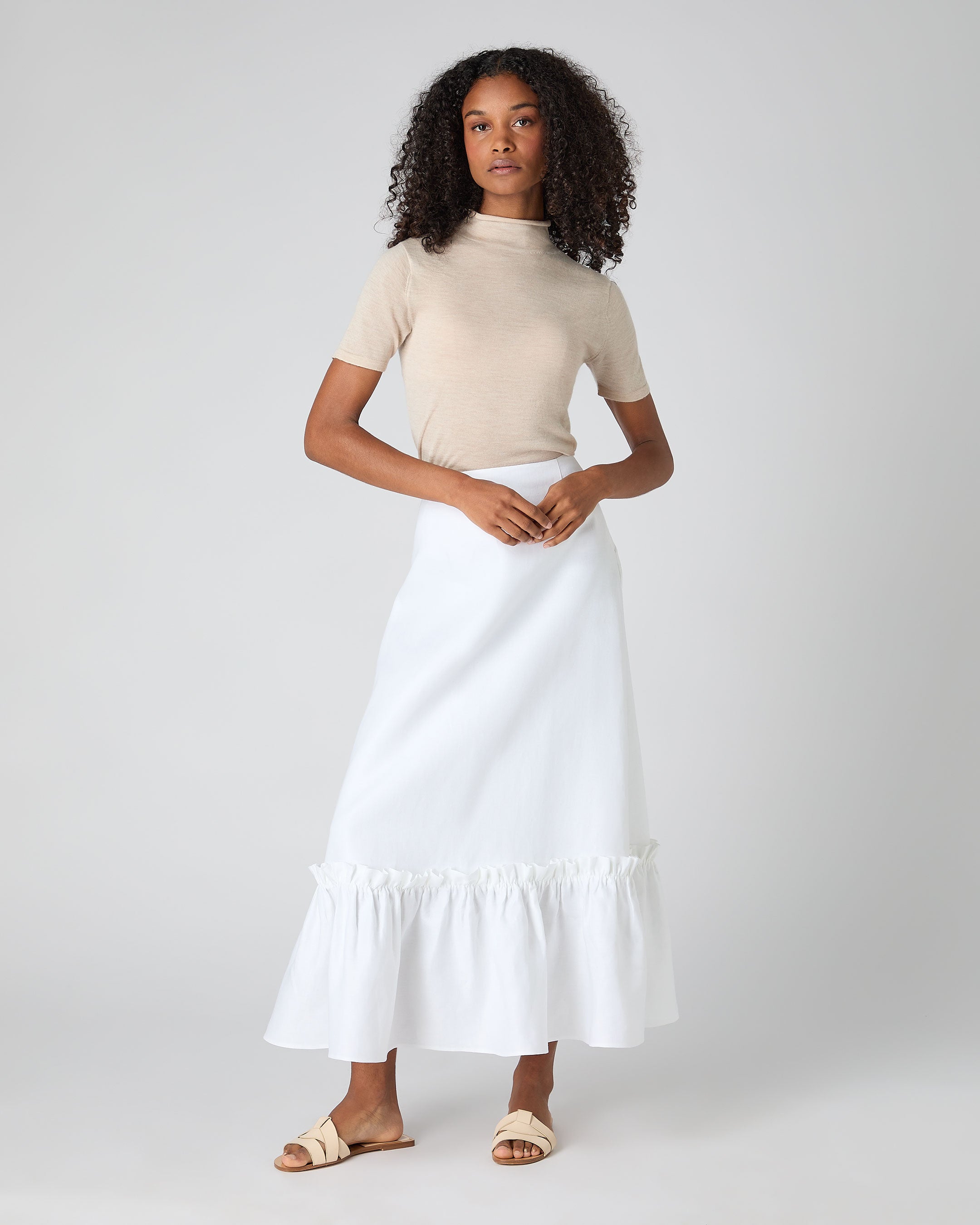 Linen jersey skirt best sale