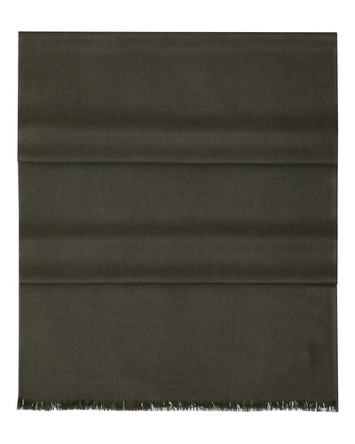 N.Peal Women's Pashmina Cashmere Stole Arabica Khaki Green