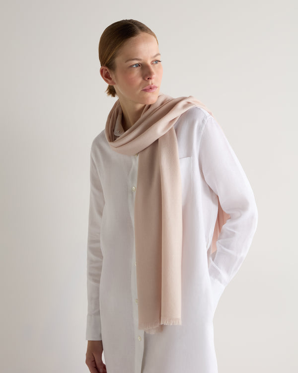 N.Peal Women's Pashmina Cashmere Stole Dusk Pink