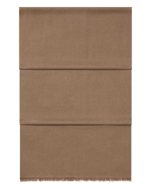 N.Peal Women's Pashmina Cashmere Stole Dark Tan Brown