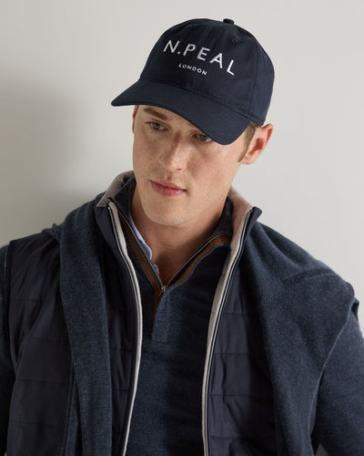 N.Peal Unisex N.Peal Cotton Cap Navy Blue