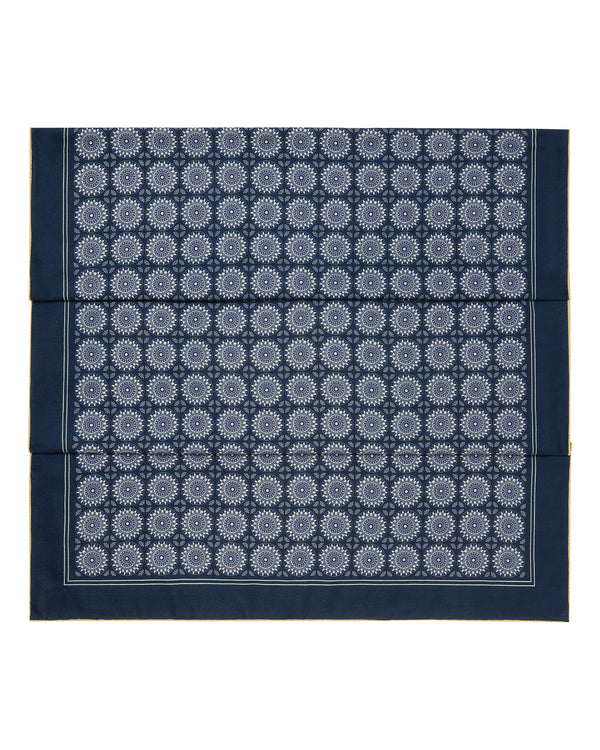 N.Peal Women's Geometic Pashmina Navy Blue