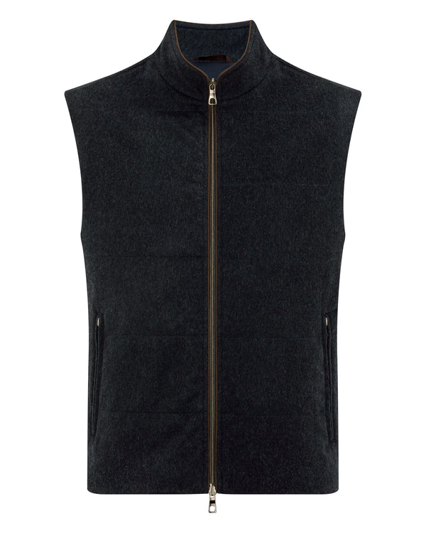 N.Peal Men's Belgravia Weatherproof Gilet Navy Blue