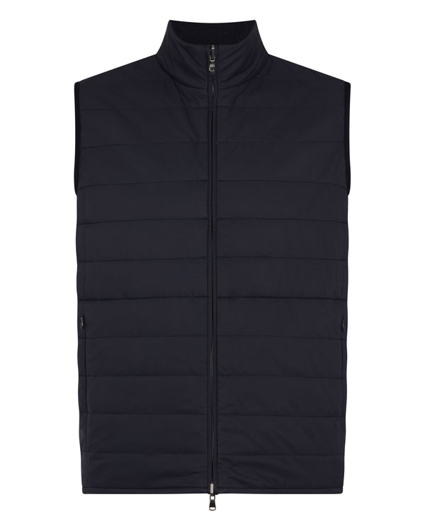 N.Peal Men's Strand Down Gilet Navy Blue