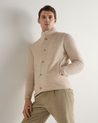 Men's Cashmere Quilted Gilet Ecru White