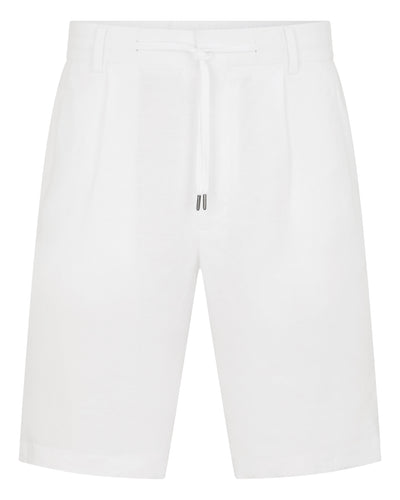 N.Peal Men's Atrani Linen Short White