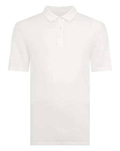 N.Peal Men's Hove Cotton Polo White