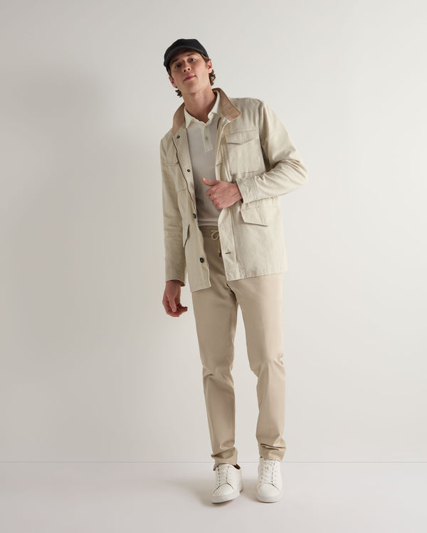 Men's Maine Linen Jacket Sand Brown