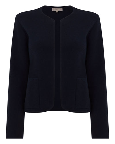 N.Peal Women's Milano Cashmere Jacket Navy Blue