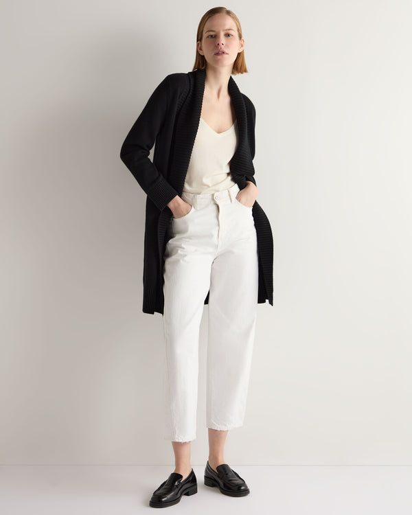 N.Peal Women's Abbey Cashmere Cardigan Black