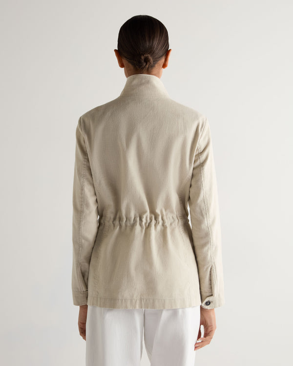 N.Peal Women's Avola Linen Jacket Sand Brown