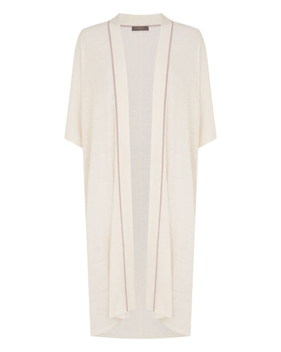 N.Peal Women's Linen Blend Kaftan New Ivory White