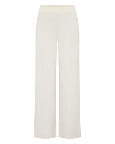 N.Peal Women's Double Faced Cotton Blend Trousers New Ivory White