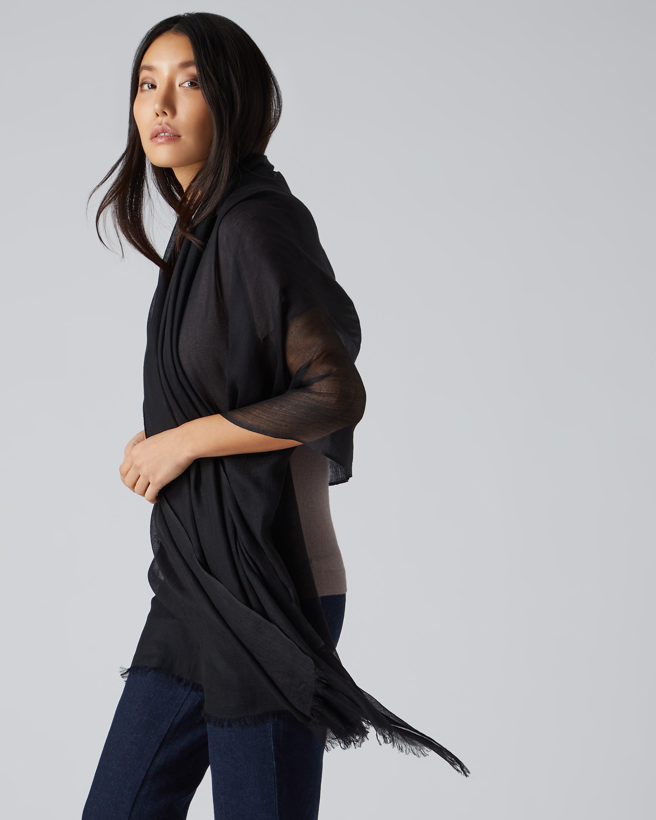 Black cashmere deals pashmina wrap