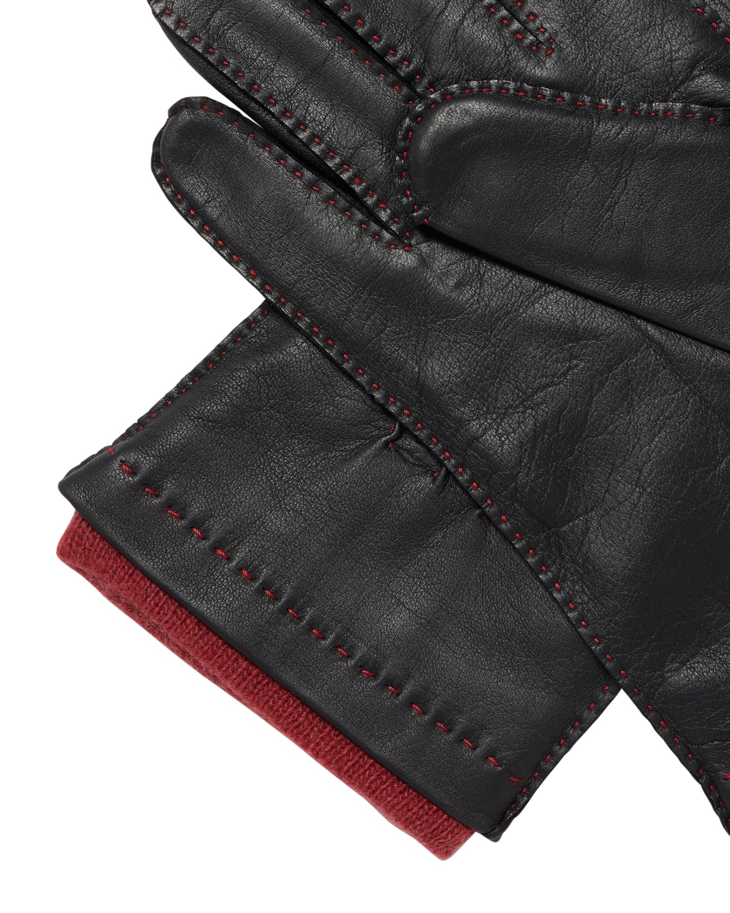 Dents Leather Cashmere-Lined Gloves - Black - 9.5