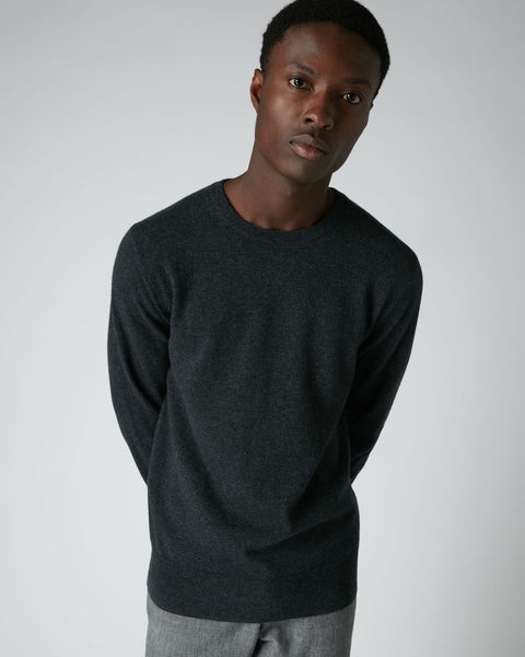 Mens black hotsell crew neck jumper