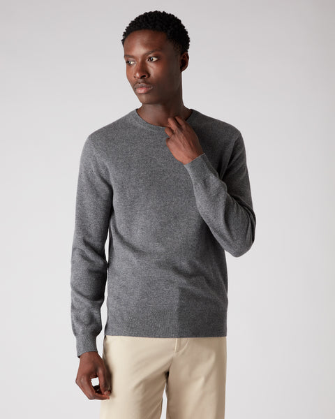 Grey crew shop neck jumper mens