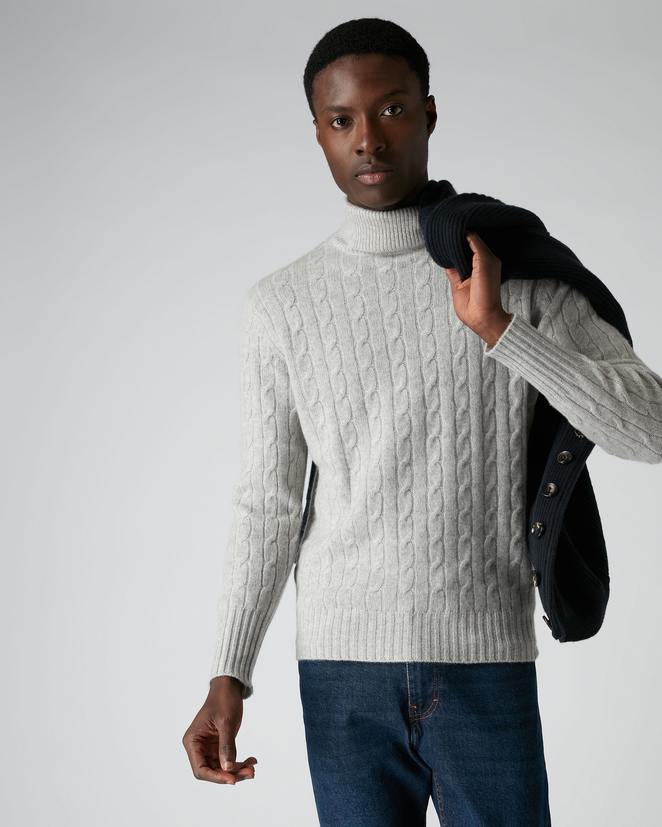 Roll neck crew discount sweater