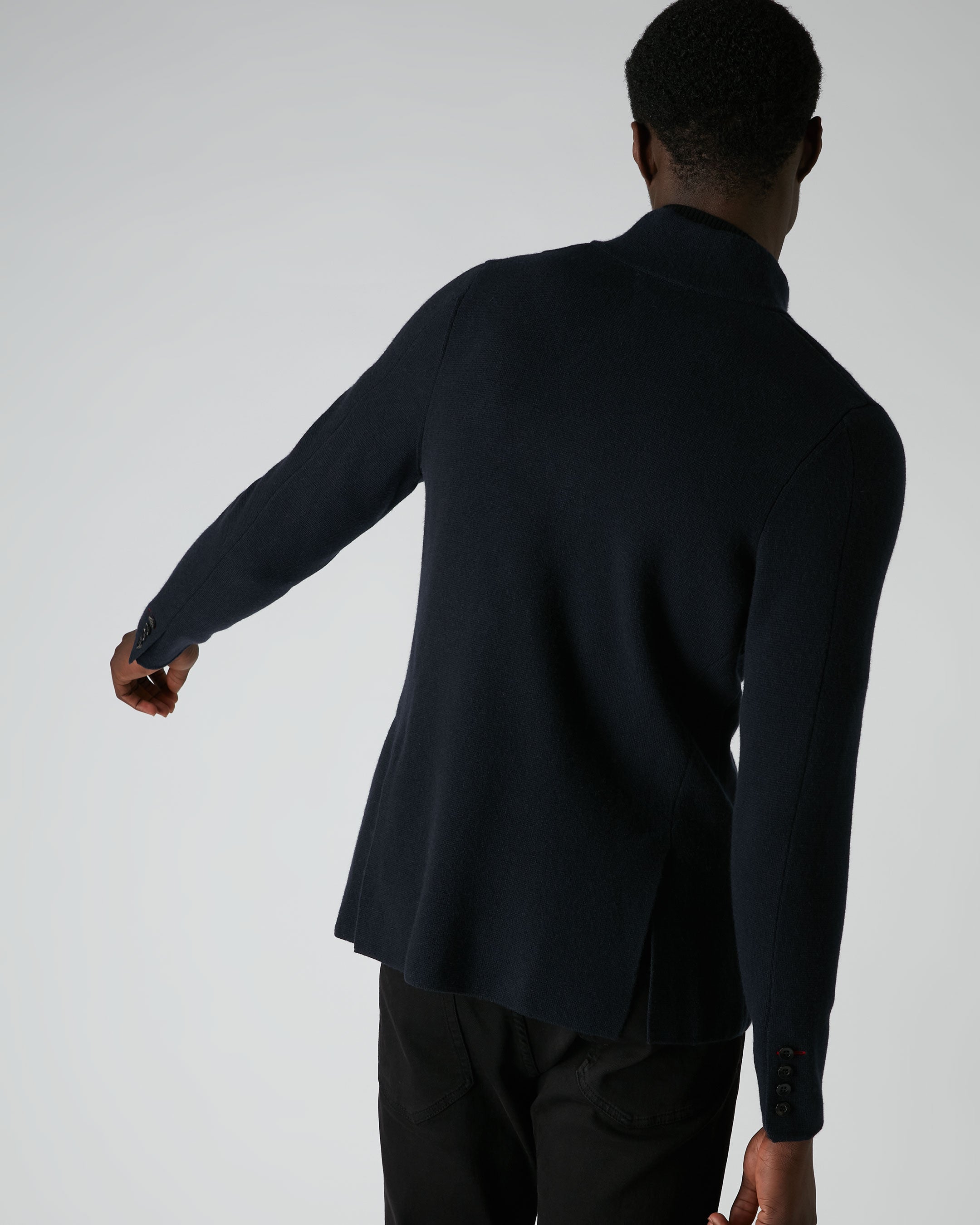 N.Peal knitted cashmere blazer - Blue