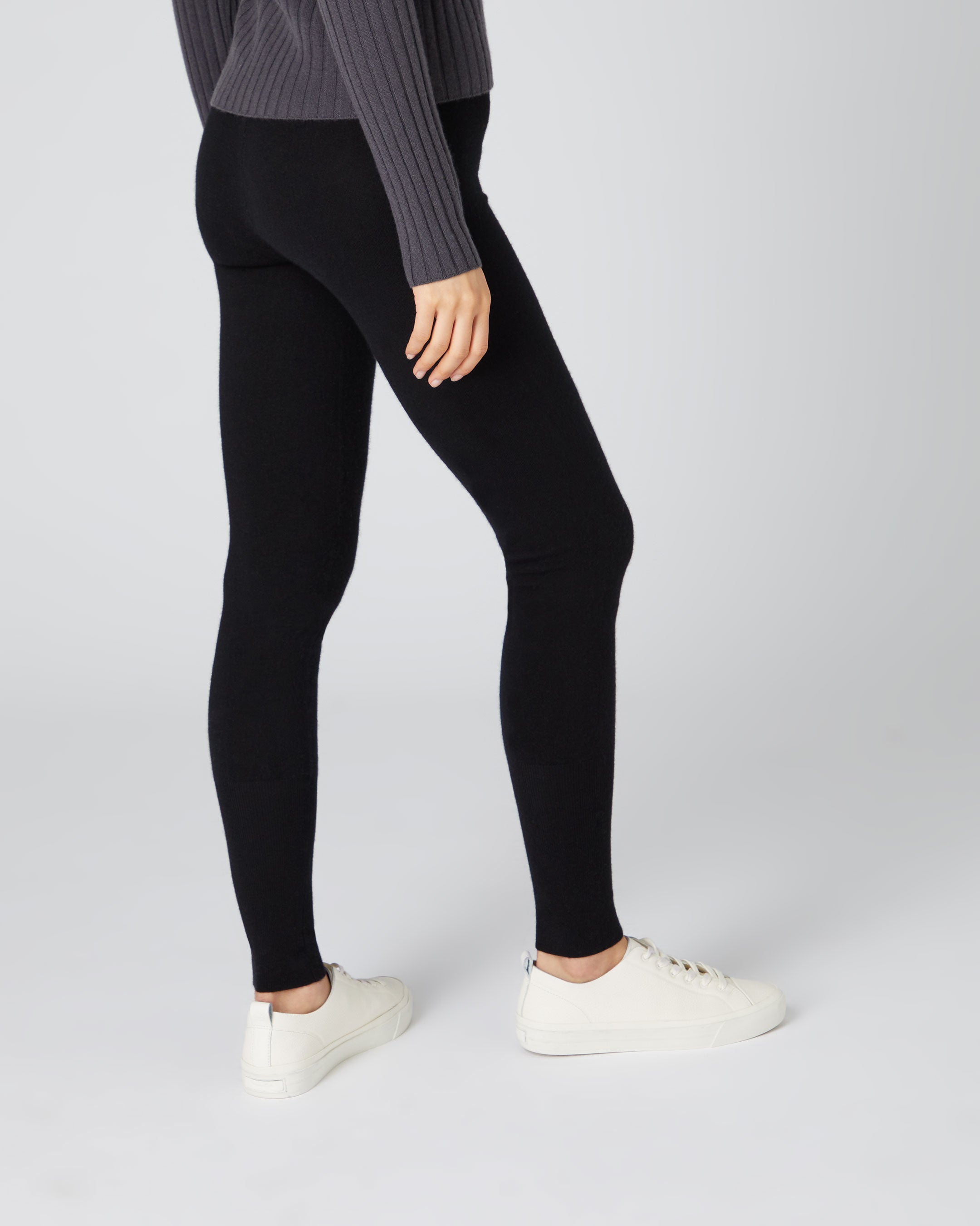 Black cashmere leggings sale