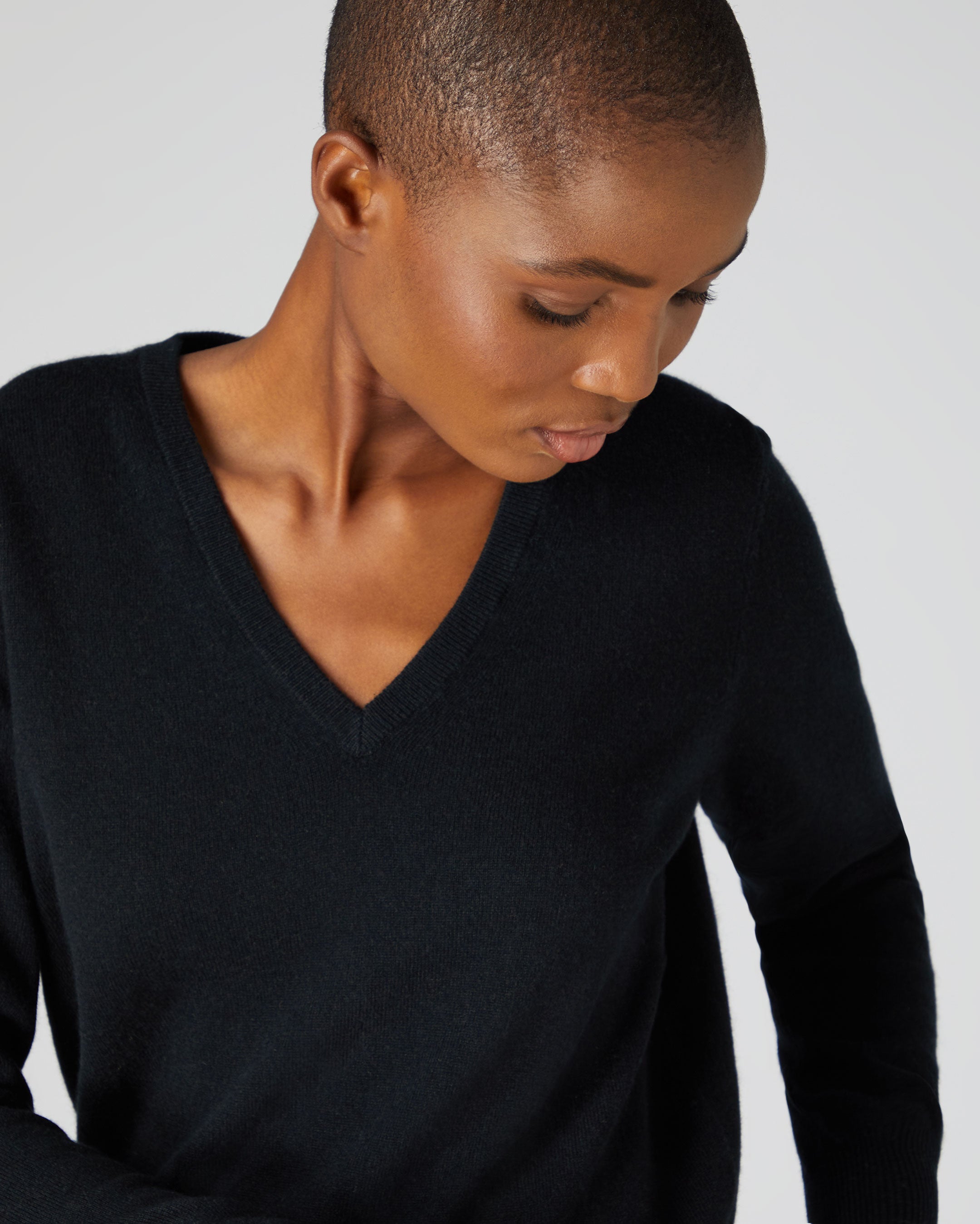 Women's v clearance neck cashmere sweater