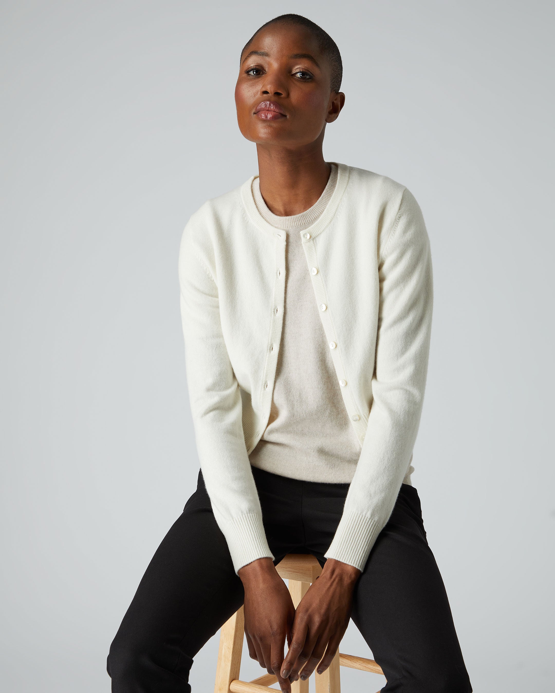 N.Peal long-sleeve cashmere cardigan - Neutrals