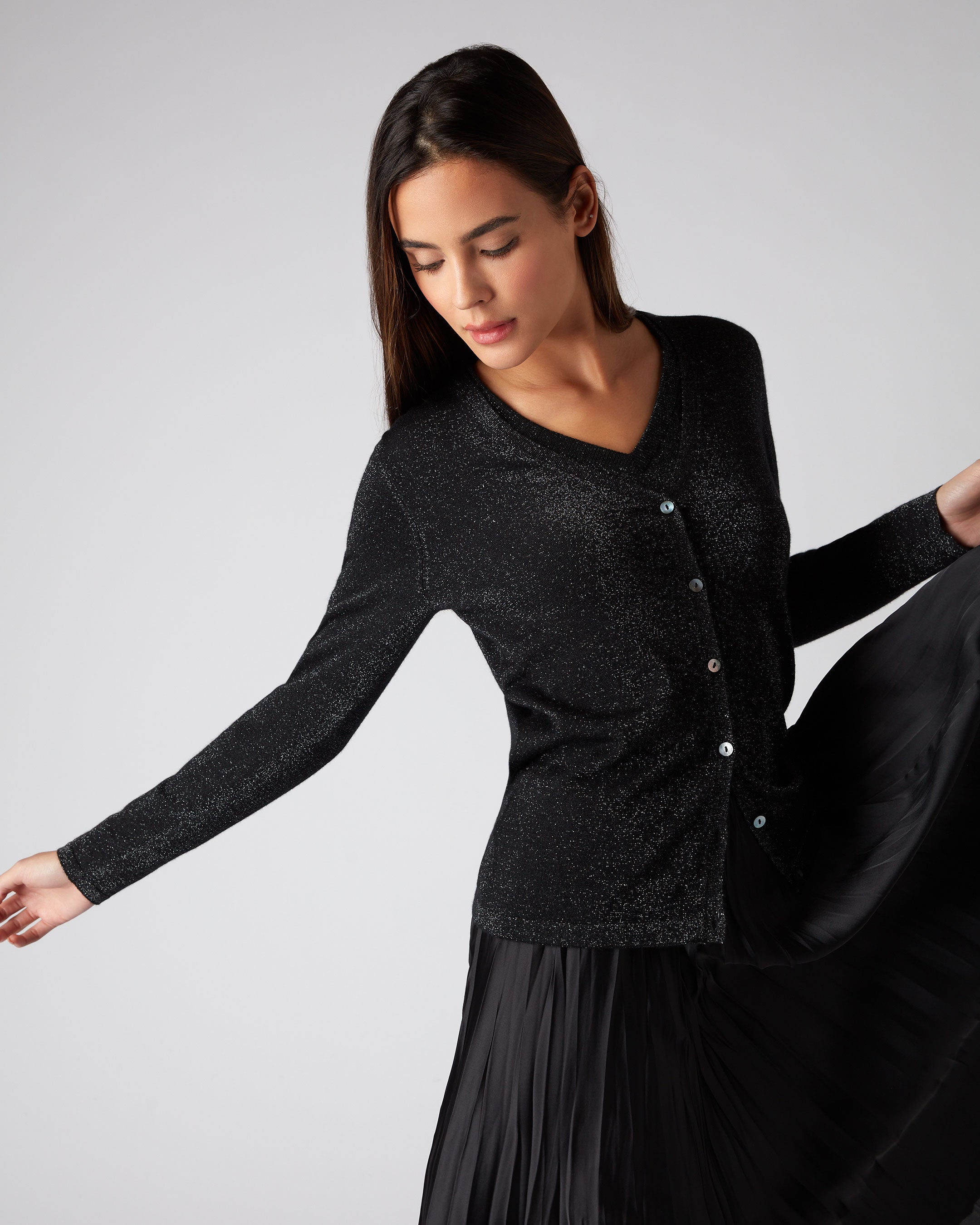 Black long sale sleeve women's cardigan