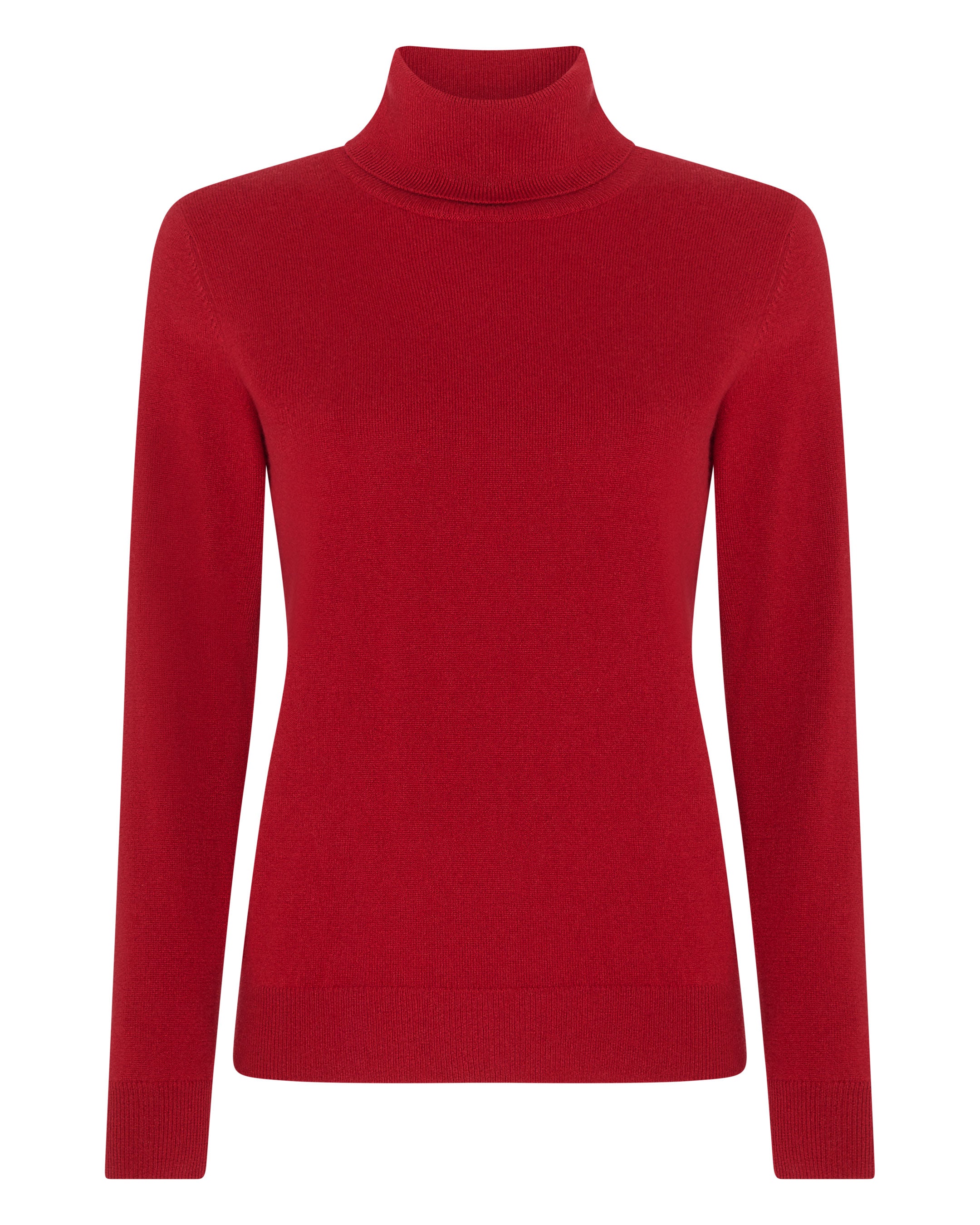 Red cashmere polo neck on sale jumper