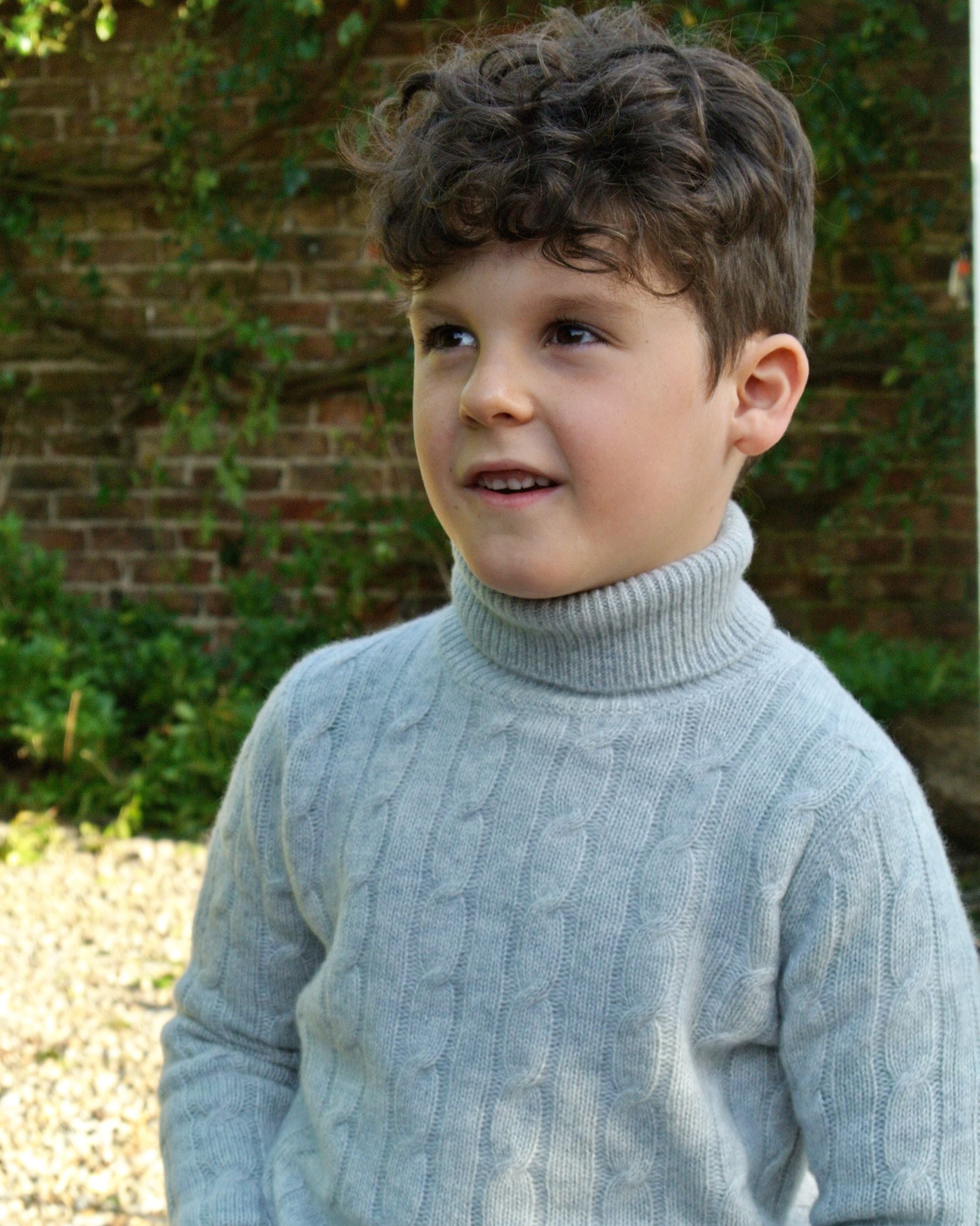 Boys roll clearance neck jumper