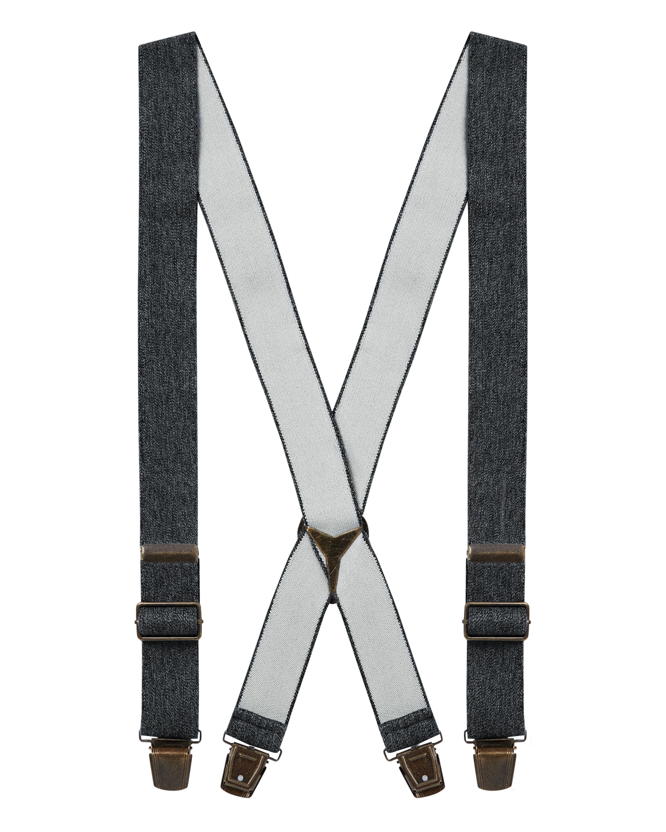 Mens Black Suspenders Belt With Leather Polyester Elastic Clip On Braces -  Jewelry & Accessories - Temu