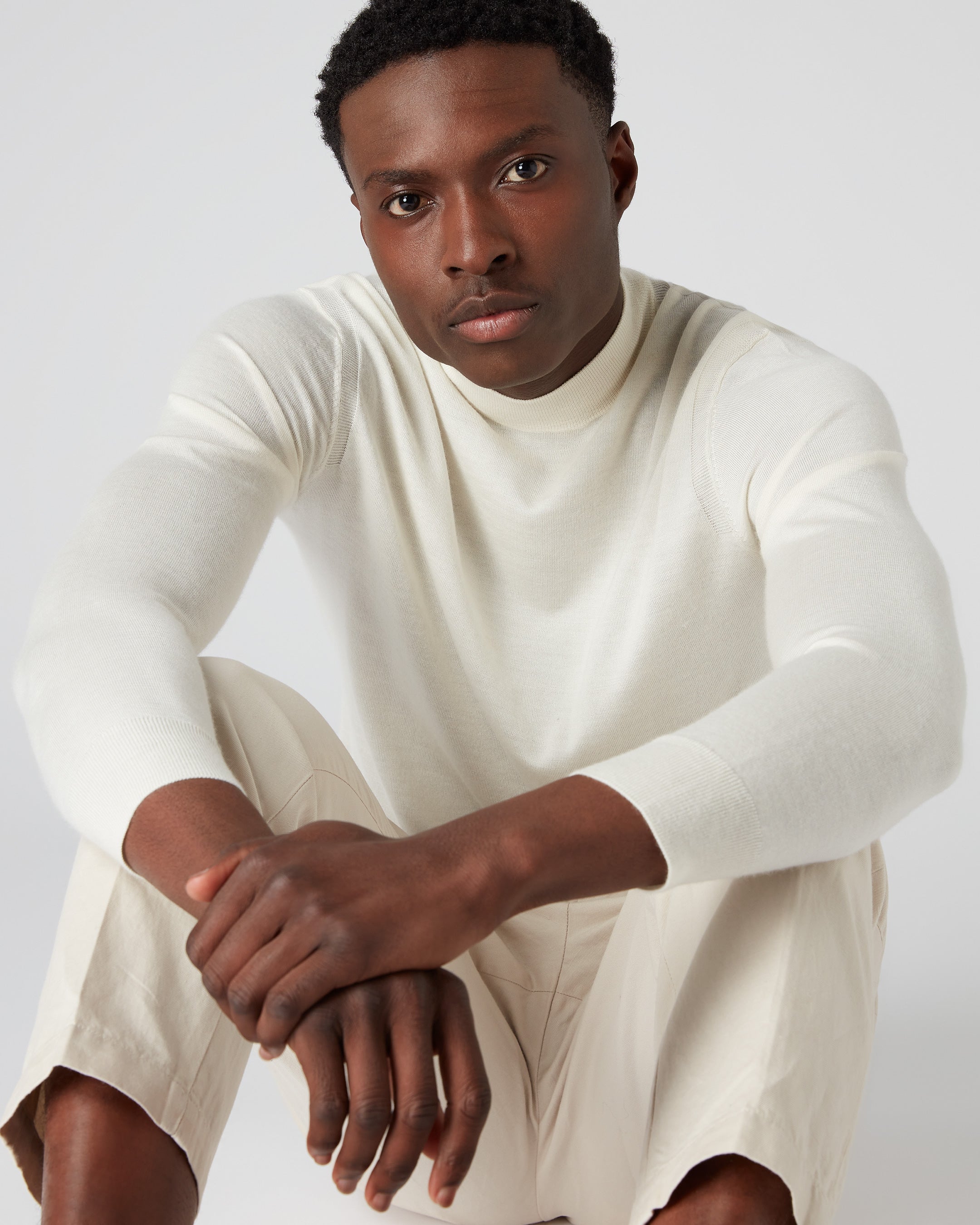 Silk mock turtleneck on sale mens