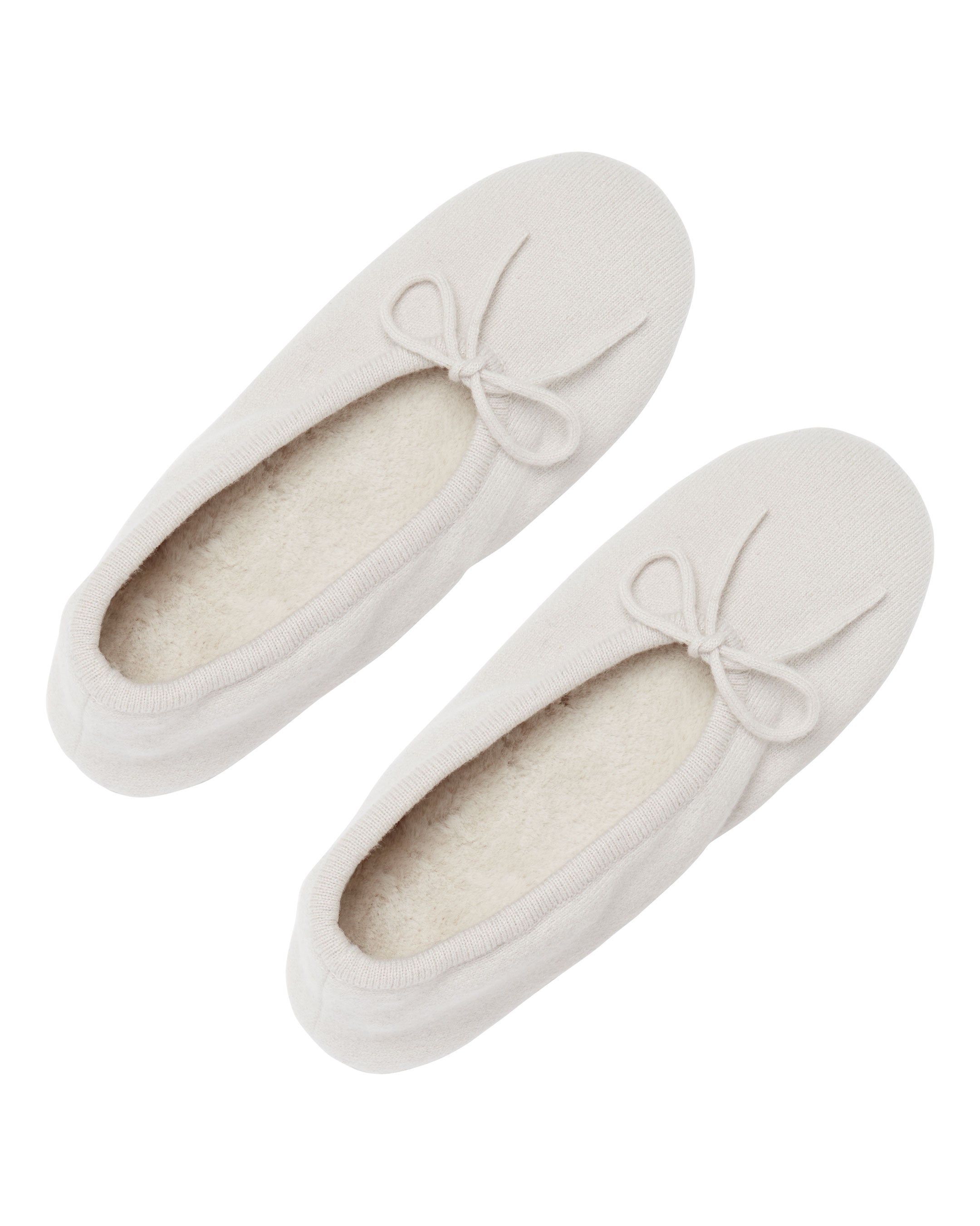 Fur lined ballerina online slippers