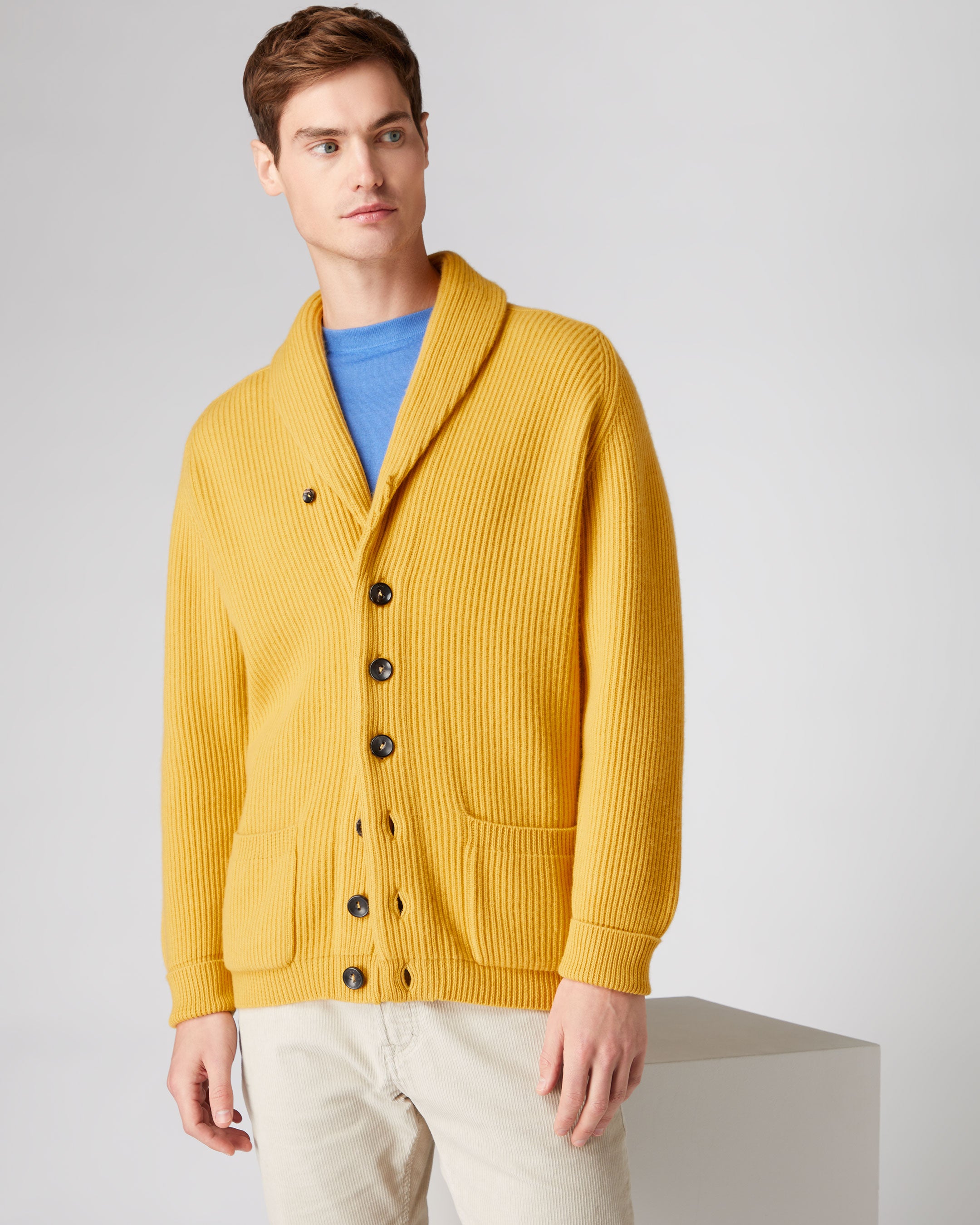 Mens hotsell yellow cardigan