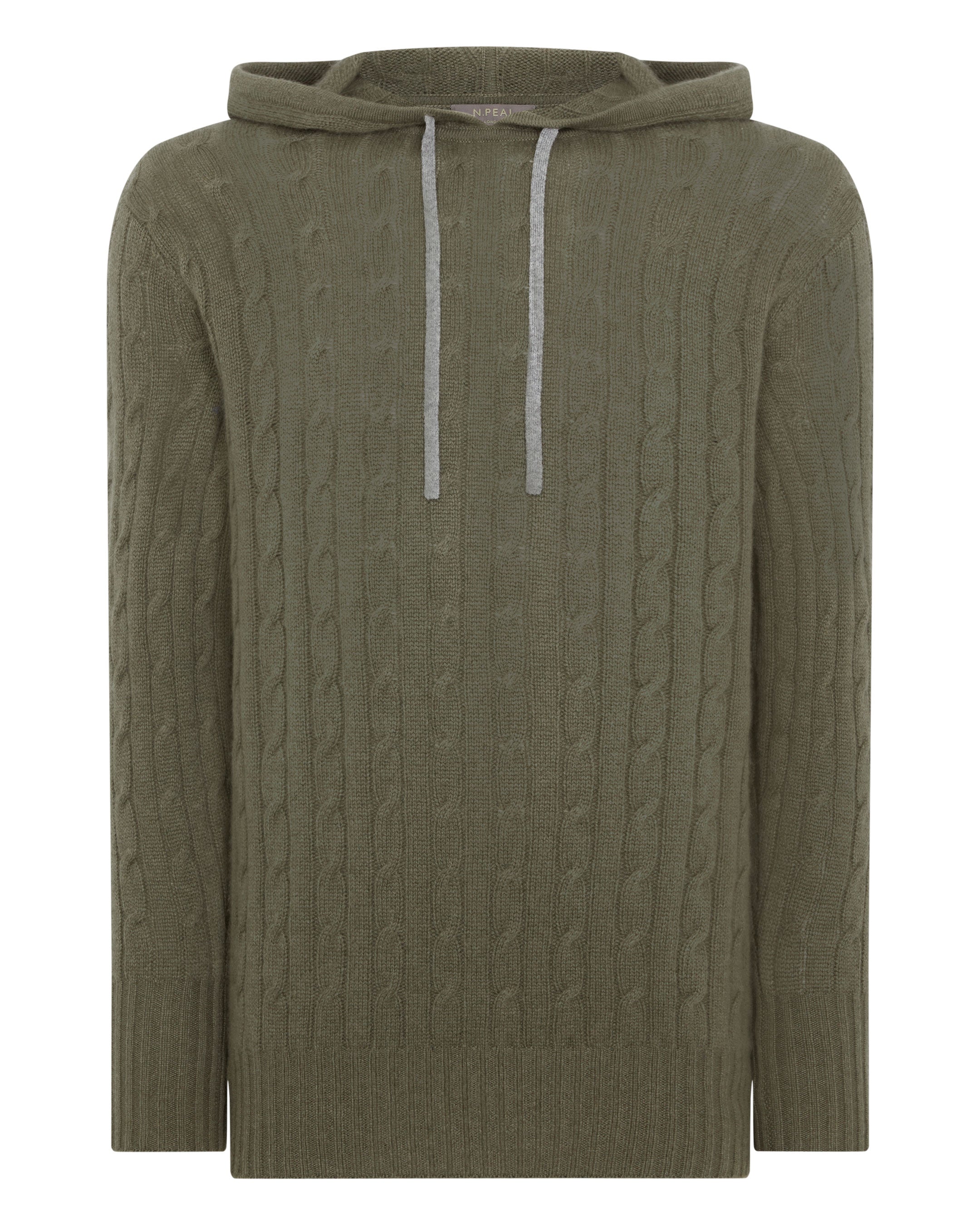 Green cashmere hoodie hot sale