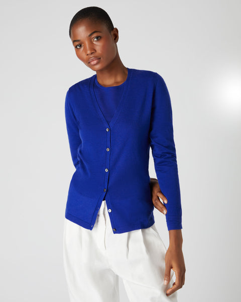 Royal blue cardigan clearance ladies