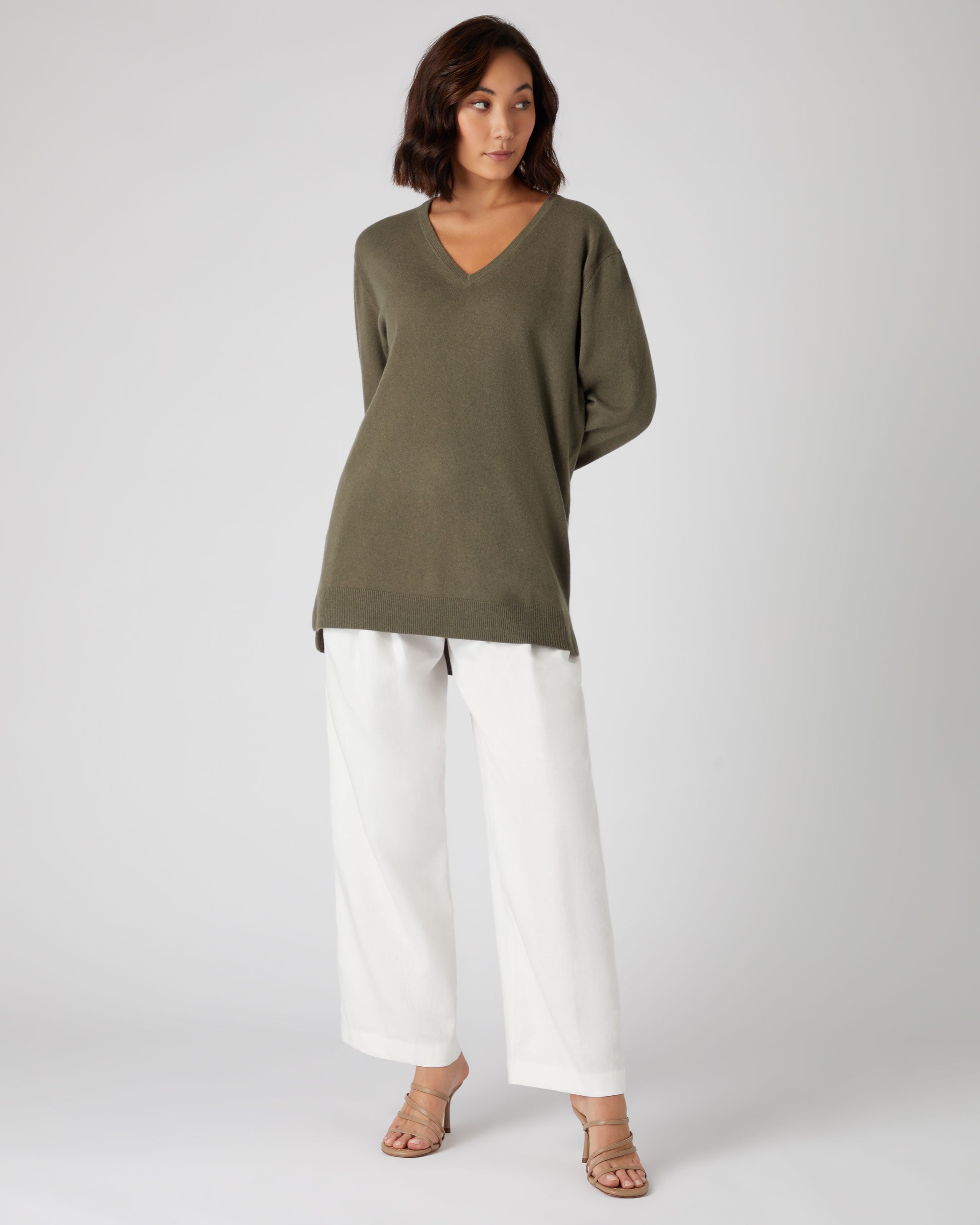 Longline cashmere online jumper