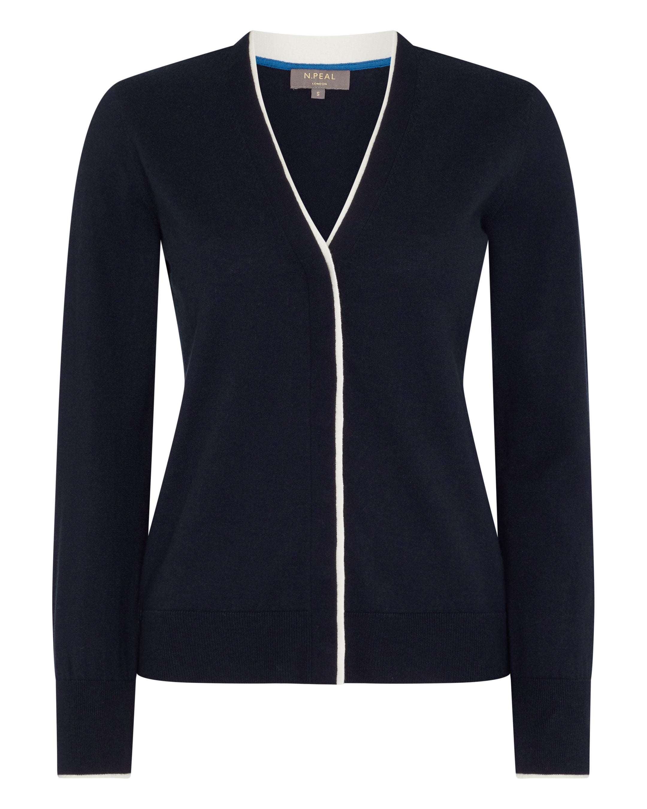 N.Peal cashmere round neck cardigan - Blue